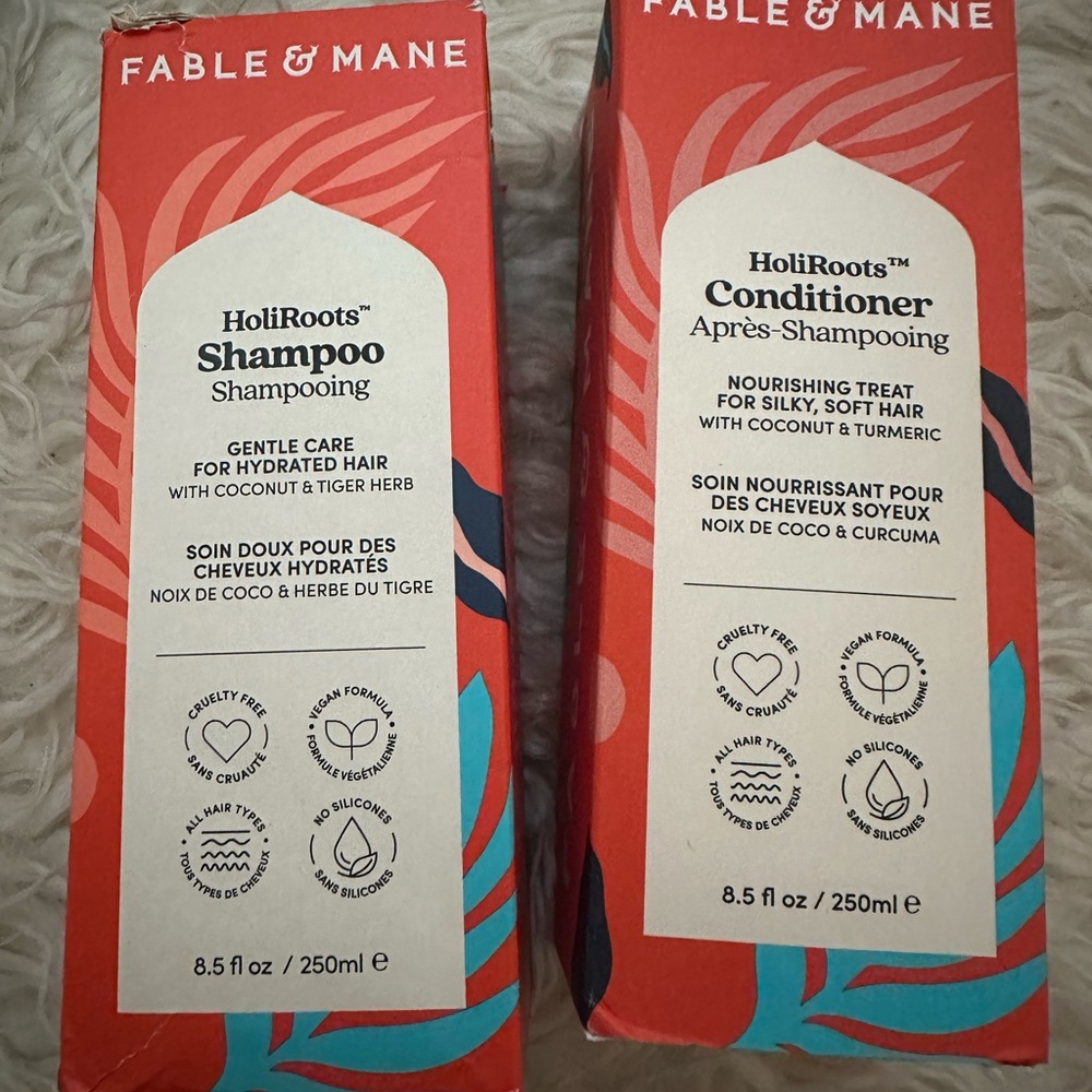 Fable & Mane shampoo, and conditioner